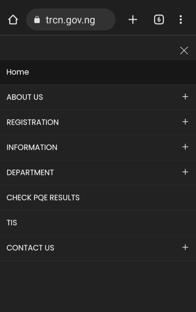 trcn site menu