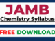 JAMB syllabus for Chemistry PDF download