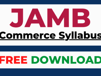 JAMB syllabus for Commerce PDF download