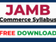 JAMB syllabus for Commerce PDF download