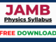 JAMB syllabus for Physics PDF download