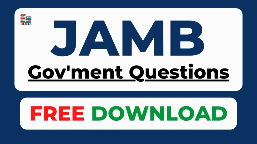 Free JAMB Government past questions PDF download 