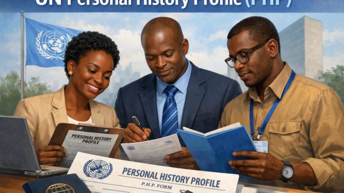 UN personal history profile